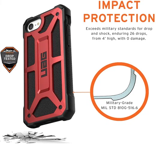 Urban Armor Gear Monarch Series Apple iPhone SE (2020) Hoesje Crimson afbeelding 6