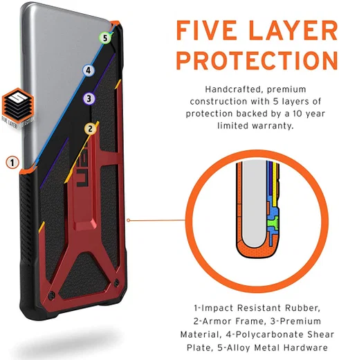 Urban Armor Gear Monarch Series Apple iPhone SE (2020) Hoesje Crimson afbeelding 7