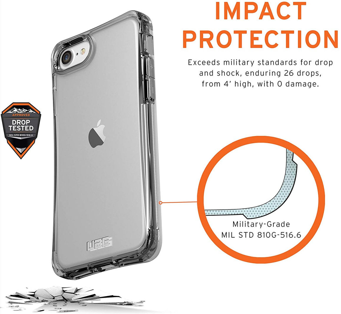 Urban Armor Gear Plyo Apple iPhone SE (2020/2022) Hoesje Ice afbeelding 6