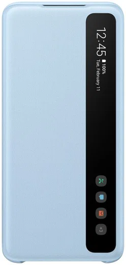 Origineel Samsung Galaxy S20 Hoesje Clear View Cover Blauw afbeelding 1