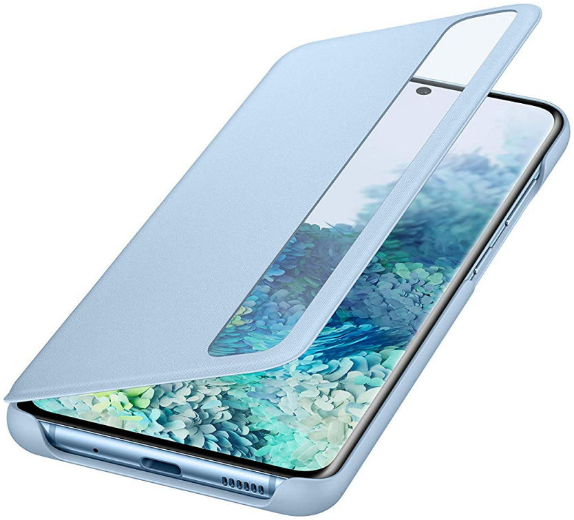 Origineel Samsung Galaxy S20 Hoesje Clear View Cover Blauw afbeelding 2