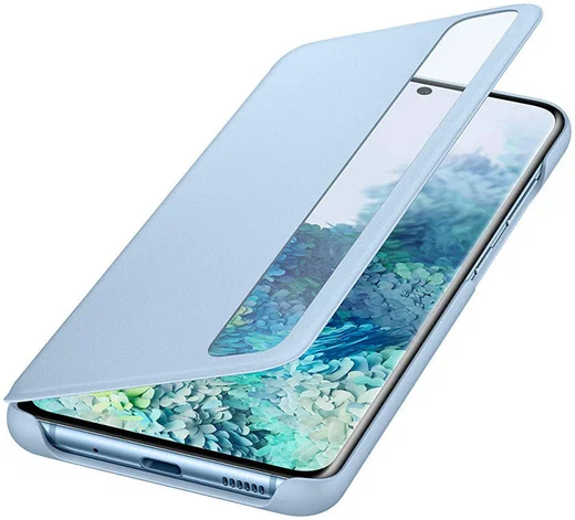 Origineel Samsung Galaxy S20 Hoesje Clear View Cover Blauw afbeelding 2