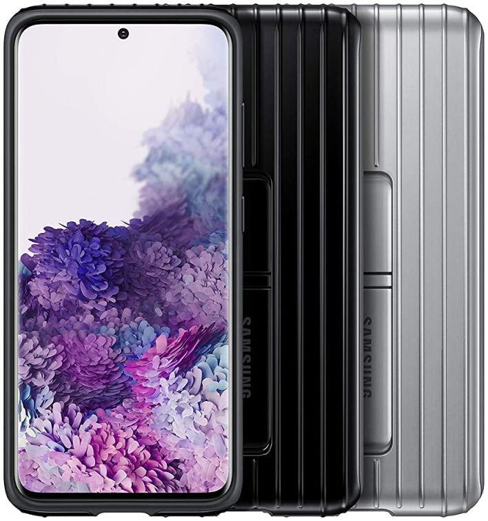 Origineel Samsung Galaxy S20 Hoesje Protective Standing Cover Zilver afbeelding 6