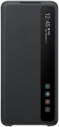 Origineel Samsung Galaxy S20 Plus Hoesje Clear View Cover Zwart afbeelding 1