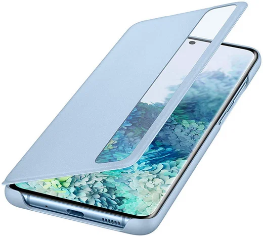 Origineel Samsung Galaxy S20 Plus Hoesje Clear View Cover Blauw afbeelding 2
