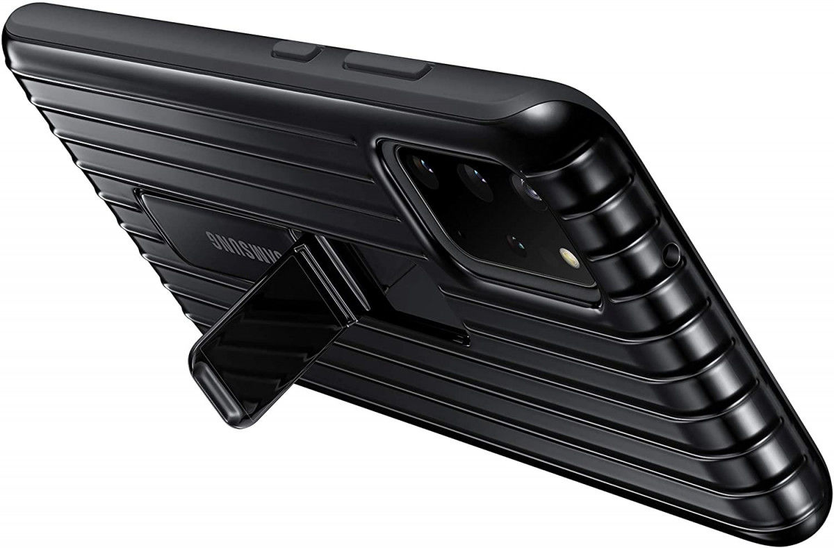 Origineel Samsung S20 Plus Hoesje Protective Standing Cover Zwart afbeelding 3