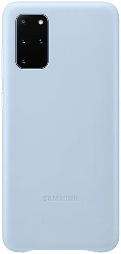 Origineel Samsung Galaxy S20 Plus Hoesje Leather Back Cover Blauw afbeelding 1