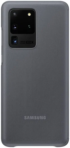 Origineel Samsung Galaxy S20 Ultra Hoesje Clear View Cover Grijs afbeelding 3