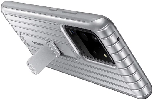 Origineel Samsung S20 Ultra Hoesje Protective Standing Cover Zilver afbeelding 2