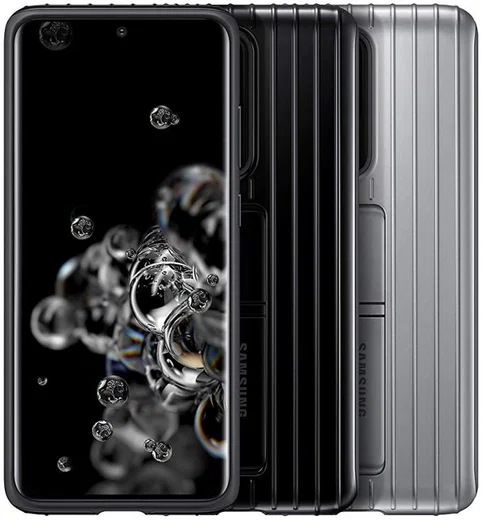 Origineel Samsung S20 Ultra Hoesje Protective Standing Cover Zilver afbeelding 6