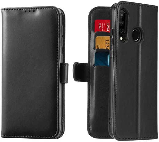 Dux Ducis Kado Series Huawei P30 Lite Hoesje Portemonnee Zwart afbeelding 2