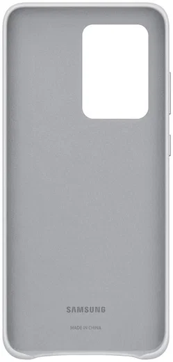 Origineel Samsung Galaxy S20 Ultra Hoesje Leather Cover Licht Grijs afbeelding 4