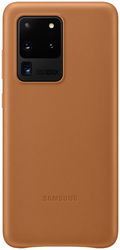 Origineel Samsung Galaxy S20 Ultra Hoesje Leather Cover Bruin afbeelding