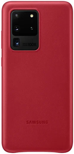 Origineel Samsung Galaxy S20 Ultra Hoesje Leather Cover Rood afbeelding 1