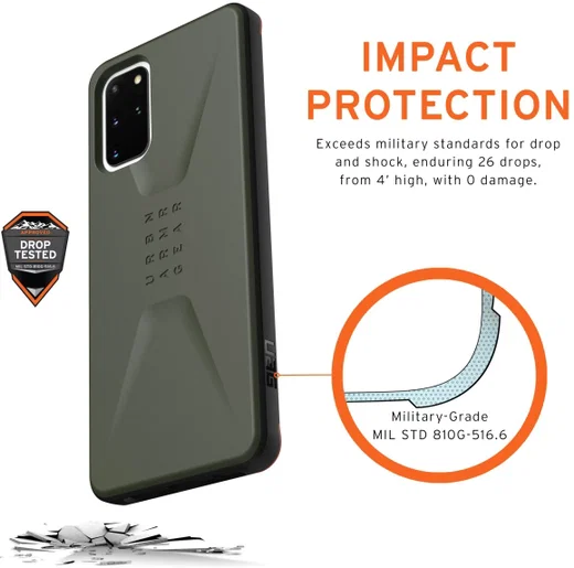 Urban Armor Gear Civilian Samsung Galaxy S20 Plus Hoesje Green afbeelding 4
