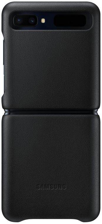 Origineel Samsung Galaxy Z Flip Leather Cover Hoesje Zwart afbeelding 1