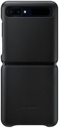 Origineel Samsung Galaxy Z Flip Leather Cover Hoesje Zwart afbeelding 1