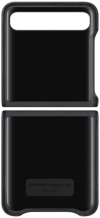 Origineel Samsung Galaxy Z Flip Leather Cover Hoesje Zwart afbeelding 3