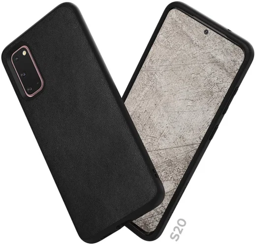 RhinoShield SolidSuit Samsung Galaxy S20 Hoesje Black Leather afbeelding 1