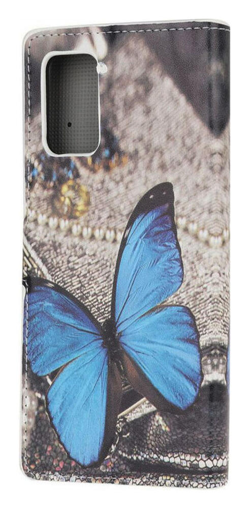 Samsung Galaxy S20 Hoesje Wallet Book Case Kunst Leer Print Vlinder afbeelding 4