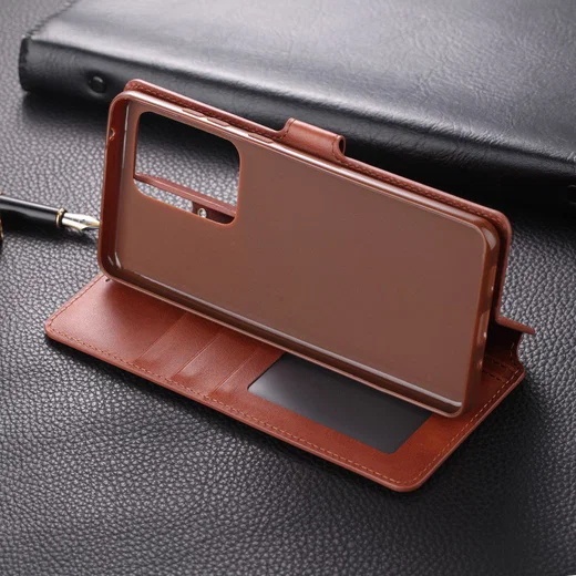 AZNS Samsung Galaxy S20 Plus Hoesje Wallet Case Kunst Leer Bruin afbeelding 8