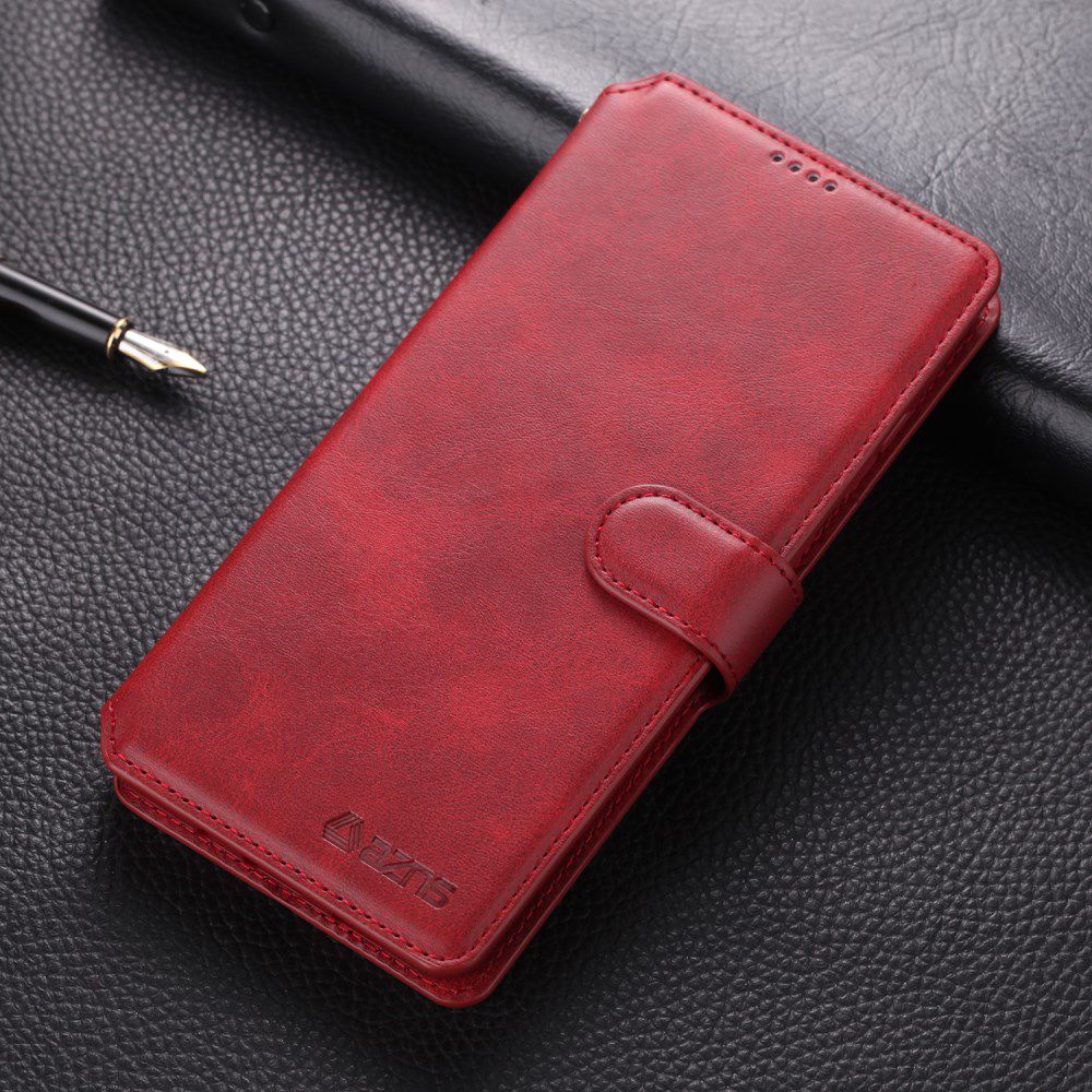 AZNS Samsung Galaxy S20 Plus Hoesje Wallet Case Kunst Leer Rood afbeelding 4