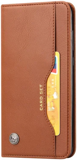 Samsung Galaxy S20 Hoesje Portemonnee Book Case Stand Pasjes Bruin afbeelding 2