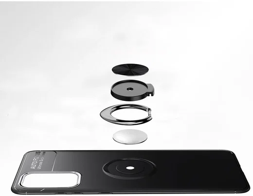 Samsung Galaxy S20 Hoesje met Ring Kickstand Zwart afbeelding 10