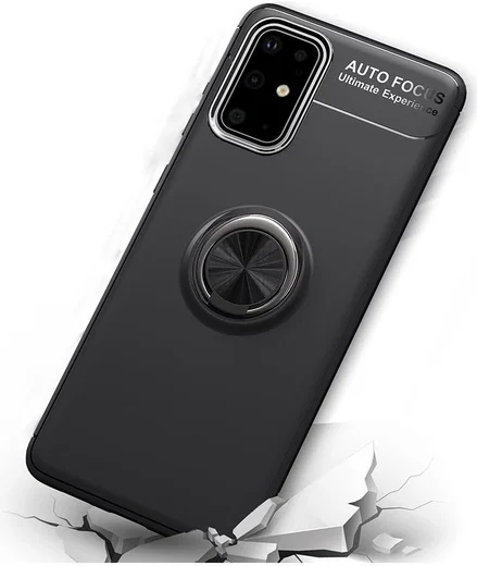 Samsung Galaxy S20 Hoesje met Ring Kickstand Zwart afbeelding 2