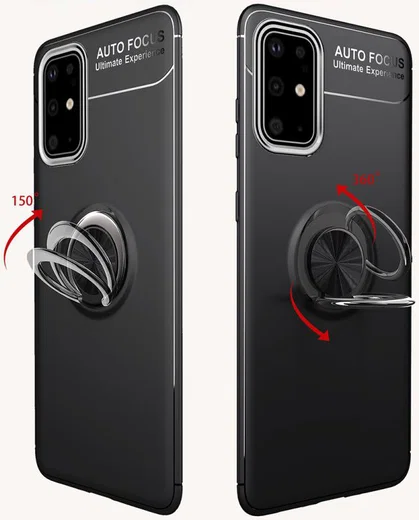 Samsung Galaxy S20 Hoesje met Ring Kickstand Zwart afbeelding 5