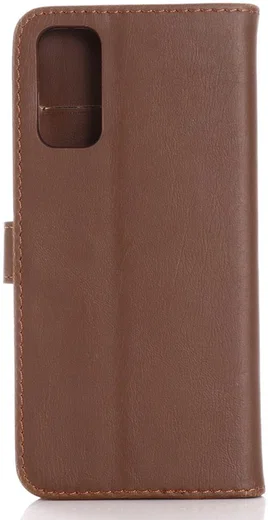 Samsung Galaxy S20 Hoesje Retro Wallet Book Case Kunst Leer Bruin afbeelding 4