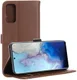 Samsung Galaxy S20 Hoesje Retro Wallet Book Case Kunst Leer Bruin afbeelding 5
