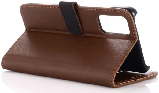 Samsung Galaxy S20 Hoesje Retro Wallet Book Case Kunst Leer Bruin afbeelding 8