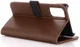 Samsung Galaxy S20 Hoesje Retro Wallet Book Case Kunst Leer Bruin afbeelding 8