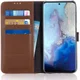 Samsung Galaxy S20 Hoesje Retro Wallet Book Case Kunst Leer Bruin afbeelding 1