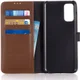 Samsung Galaxy S20 Hoesje Retro Wallet Book Case Kunst Leer Bruin afbeelding 7
