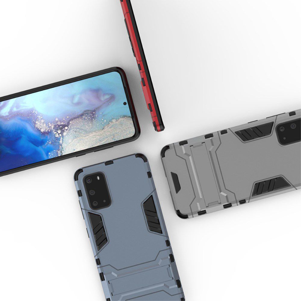 Samsung Galaxy S20 Plus Hybride Hoesje met Kickstand Zwart afbeelding 3