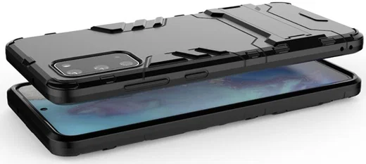 Samsung Galaxy S20 Hoesje Shock Proof Back Cover Met Kickstand Zwart afbeelding 8
