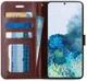 Samsung Galaxy S20 Hoesje Wallet Book Case Pasjes Kunst Leer Bruin afbeelding 1