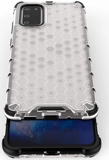 Samsung Galaxy S20 Plus Hybride Honinggraat Hoesje Wit afbeelding 12
