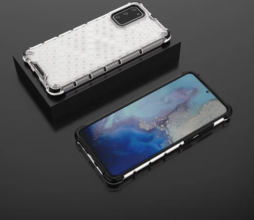 Samsung Galaxy S20 Plus Hybride Honinggraat Hoesje Wit afbeelding 5