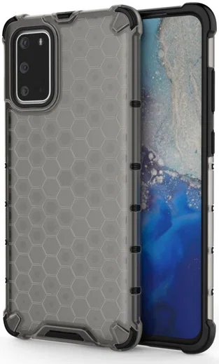 Samsung Galaxy S20 Plus Hybride Honinggraat Hoesje Grijs afbeelding 1