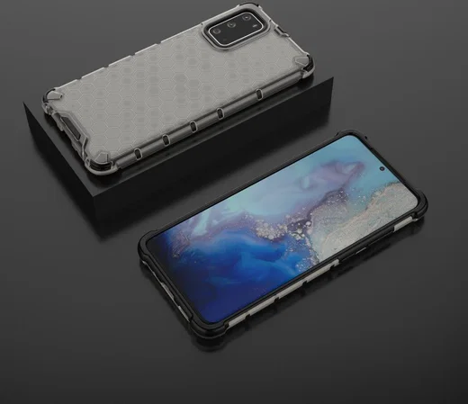 Samsung Galaxy S20 Plus Hybride Honinggraat Hoesje Grijs afbeelding 3