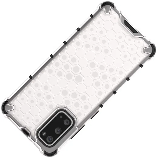 Samsung Galaxy S20 Hoesje Shock Proof Back Cover Hybride Wit afbeelding 10