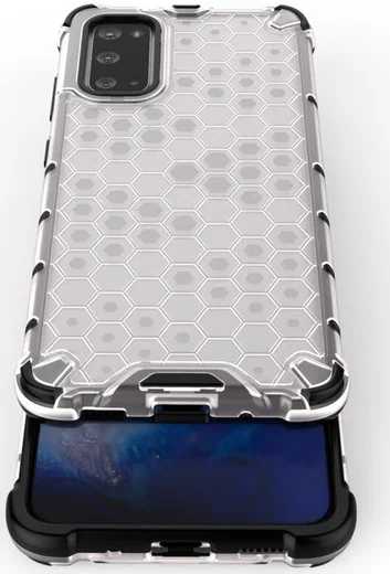 Samsung Galaxy S20 Hoesje Shock Proof Back Cover Hybride Wit afbeelding 12