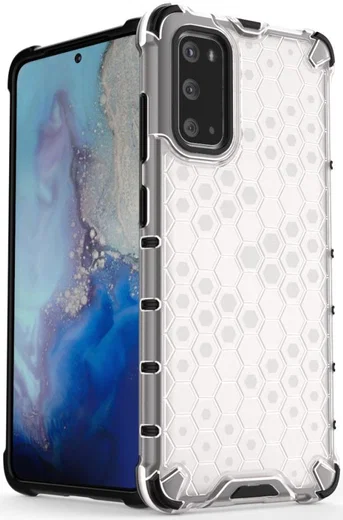 Samsung Galaxy S20 Hoesje Shock Proof Back Cover Hybride Wit afbeelding 7
