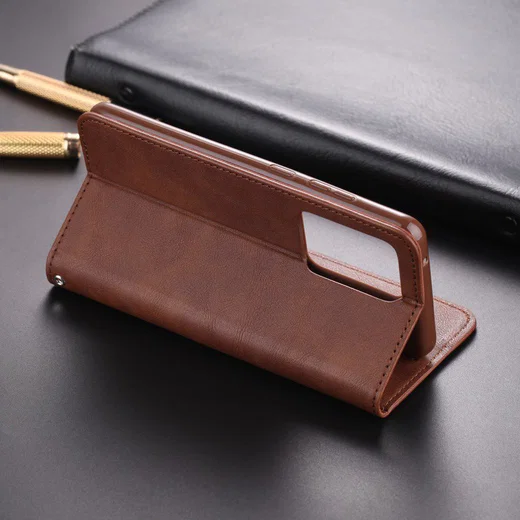 AZNS Samsung Galaxy S20 Plus Hoesje Wallet Book Case Kunst Leer Coffee afbeelding 11