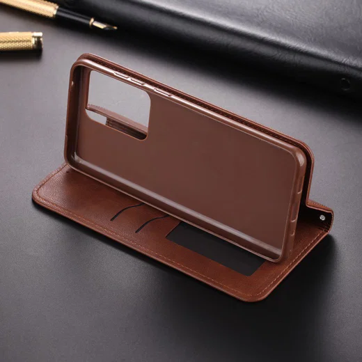 AZNS Samsung Galaxy S20 Plus Hoesje Wallet Book Case Kunst Leer Coffee afbeelding 6