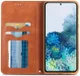 AZNS Samsung Galaxy S20 Plus Hoesje Wallet Book Case Kunst Leer Bruin afbeelding 1