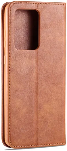 AZNS Samsung Galaxy S20 Plus Hoesje Wallet Book Case Kunst Leer Bruin afbeelding 5